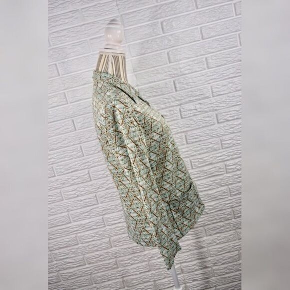 Vintage 60s 70s Lightweight Patterned Collared Jacket Size Small Medium - Picture 5 of 7